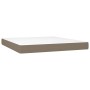 Cama box spring colchón y luces LED tela gris taupe 160x200 cm de vidaXL, Camas y somieres - Ref: Foro24-3134729, Precio: 615...