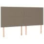 Box spring bed with mattress and LED lights taupe gray fabric 160x200 cm by vidaXL, Beds and slatted bases - Ref: Foro24-3134...