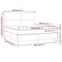 Cama box spring colchón y luces LED tela gris taupe 160x200 cm de vidaXL, Camas y somieres - Ref: Foro24-3134729, Precio: 615...