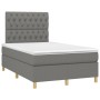 Box spring bed with mattress and LED dark gray fabric 120x200 cm by vidaXL, Beds and slatted bases - Ref: Foro24-3135662, Pri...