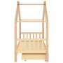 Estructura cama niños con cajones madera maciza pino 90x200 cm