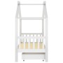 Estructura cama niños con cajón madera pino blanco 80x160 cm