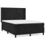 Box spring bed with black velvet mattress 140x190 cm by vidaXL, Beds and slatted bases - Ref: Foro24-3132677, Price: 495,05 €...