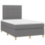 Cama box spring con colchón y LED tela gris oscuro 120x200 cm de vidaXL, Camas y somieres - Ref: Foro24-3135422, Precio: 404,...