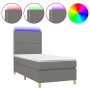 Box spring bed mattress and LED lights dark gray fabric 80x200 cm by vidaXL, Beds and slatted bases - Ref: Foro24-3135310, Pr...