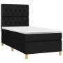 Box spring bed mattress and LED lights black fabric 80x200 cm by vidaXL, Beds and slatted bases - Ref: Foro24-3135631, Price:...