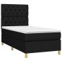 Boxspringbettmatratze und LED-Leuchten aus schwarzem Stoff 80x200 cm von vidaXL, Betten und Lattenroste - Ref: Foro24-3135631...