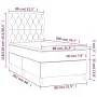 Box spring bed mattress and LED lights black fabric 80x200 cm by vidaXL, Beds and slatted bases - Ref: Foro24-3135631, Price:...