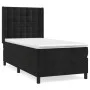 Box spring bed with black synthetic leather mattress 90x190 cm by vidaXL, Beds and slatted bases - Ref: Foro24-3132893, Price...
