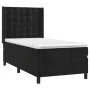 Box spring bed with black synthetic leather mattress 90x190 cm by vidaXL, Beds and slatted bases - Ref: Foro24-3132893, Price...