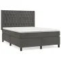Box spring bed with dark gray velvet mattress 140x190 cm by vidaXL, Beds and slatted bases - Ref: Foro24-3132856, Price: 535,...