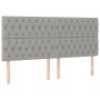 Boxspringbettmatratze und LED-Leuchten hellgrauer Stoff 180x200 cm von vidaXL, Betten und Lattenroste - Ref: Foro24-3135693, ...