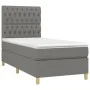 Box spring bed mattress and LED lights dark gray fabric 90x200 cm by vidaXL, Beds and slatted bases - Ref: Foro24-3135646, Pr...