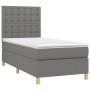 Boxspringbettmatratze und LED-Leuchten dunkelgrauer Stoff 90x200 cm von vidaXL, Betten und Lattenroste - Ref: Foro24-3135726,...