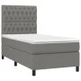 Box spring bed mattress and LED lights dark gray fabric 100x200 cm by vidaXL, Beds and slatted bases - Ref: Foro24-3135094, P...