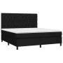 Cama box spring colchón y luces LED tela negro 160x200 cm de vidaXL, Camas y somieres - Ref: Foro24-3135127, Precio: 586,58 €...