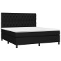 Cama box spring colchón y luces LED tela negro 160x200 cm de vidaXL, Camas y somieres - Ref: Foro24-3135127, Precio: 600,46 €...