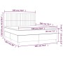 Cama box spring colchón y luces LED tela negro 180x200 cm de vidaXL, Camas y somieres - Ref: Foro24-3135055, Precio: 614,00 €...