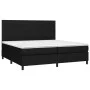 Box spring bed mattress and LED lights black fabric 200x200 cm by vidaXL, Beds and slatted bases - Ref: Foro24-3134903, Price...