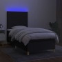 Cama box spring colchón y luces LED tela negro 80x200 cm de vidaXL, Camas y somieres - Ref: Foro24-3135231, Precio: 299,69 €,...