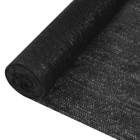 Red de privacidad HDPE negro 1x50 m 150 g/m²
