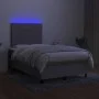 Box spring bed with fabric mattress and light gray LED 120x200 cm by vidaXL, Beds and slatted bases - Ref: Foro24-3134861, Pr...