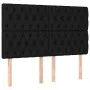 Cama box spring colchón y luces LED tela negro 160x200 cm de vidaXL, Camas y somieres - Ref: Foro24-3135687, Precio: 612,04 €...