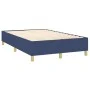 Box spring bed with mattress and LED blue fabric 120x200 cm by vidaXL, Beds and slatted bases - Ref: Foro24-3135347, Price: 4...