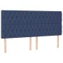 Box spring bed mattress and LED lights blue fabric 200x200 cm by vidaXL, Beds and slatted bases - Ref: Foro24-3135707, Price:...