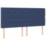 Cama box spring colchón y luces LED tela azul 200x200 cm de vidaXL, Camas y somieres - Ref: Foro24-3135707, Precio: 687,18 €,...