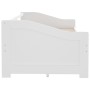 Sofá cama 3 plazas cajones madera maciza pino blanco 90x200 cm