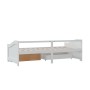 Sofá cama 3 plazas cajones madera maciza pino blanco 90x200 cm