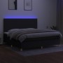 Cama box spring colchón y luces LED tela negro 200x200 cm de vidaXL, Camas y somieres - Ref: Foro24-3135303, Precio: 649,90 €...