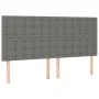 Box spring bed mattress and LED lights dark gray fabric 180x200 cm by vidaXL, Beds and slatted bases - Ref: Foro24-3135774, P...
