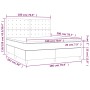 Cama box spring colchón y luces LED tela gris oscuro 180x200 cm de vidaXL, Camas y somieres - Ref: Foro24-3135774, Precio: 64...