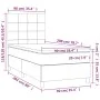 Box spring bed mattress and LED lights black fabric 90x200 cm by vidaXL, Beds and slatted bases - Ref: Foro24-3135407, Price:...