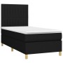 Cama box spring colchón y luces LED tela negro 90x200 cm de vidaXL, Camas y somieres - Ref: Foro24-3135567, Precio: 307,42 €,...