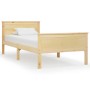 Estructura de cama sin colchón madera maciza de pino 90x200 cm