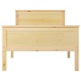 Estructura de cama sin colchón madera maciza de pino 90x200 cm