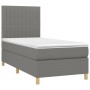 Boxspringbettmatratze und LED-Leuchten dunkelgrauer Stoff 90x200 cm von vidaXL, Betten und Lattenroste - Ref: Foro24-3135566,...