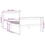 Estructura de cama sin colchón madera maciza de pino 90x200 cm