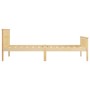 Estructura de cama sin colchón madera maciza de pino 100x200 cm
