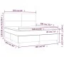 Box spring bed mattress and LED lights light gray fabric 160x200 cm by vidaXL, Beds and slatted bases - Ref: Foro24-3134725, ...