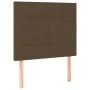 Box spring bed mattress and LED lights dark brown fabric 90x200cm by vidaXL, Beds and slatted bases - Ref: Foro24-3134848, Pr...