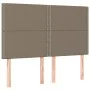 Box spring bed with mattress and LED lights taupe gray fabric 140x200 cm by vidaXL, Beds and slatted bases - Ref: Foro24-3135...