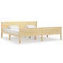 Estructura de cama sin colchón madera maciza de pino 200x200 cm