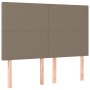 Boxspringbett mit Matratze und LED-Leuchten aus taupegrauem Stoff 140x200 cm von vidaXL, Betten und Lattenroste - Ref: Foro24...