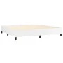 Box spring bed with mattress and LED white synthetic leather 200x200 cm by vidaXL, Beds and slatted bases - Ref: Foro24-31359...