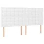 Box spring bed with mattress and LED white synthetic leather 200x200 cm by vidaXL, Beds and slatted bases - Ref: Foro24-31359...