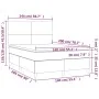 Cama box spring colchón y luces LED tela azul 140x200 cm de vidaXL, Camas y somieres - Ref: Foro24-3135283, Precio: 496,52 €,...